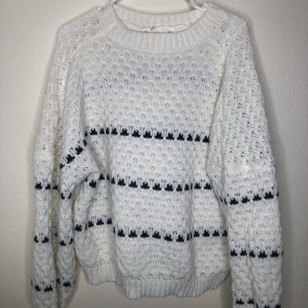 Shein black and white long sleeve shirt—Large